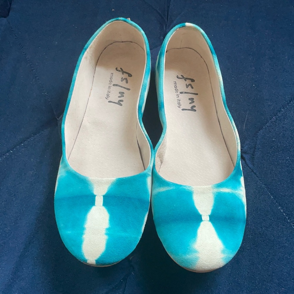 NWOT fs/ny French Sole suede flats, size 7.5